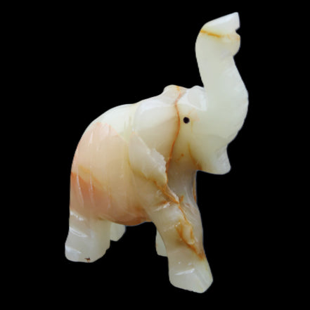 Afghan Jade hand-carved Elephant 73*35*113mm 271g in sunlight - Rocks and Things Store