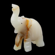 Afghan Jade hand-carved Elephant 73*35*113mm 271g in sunlight - Rocks and Things Store