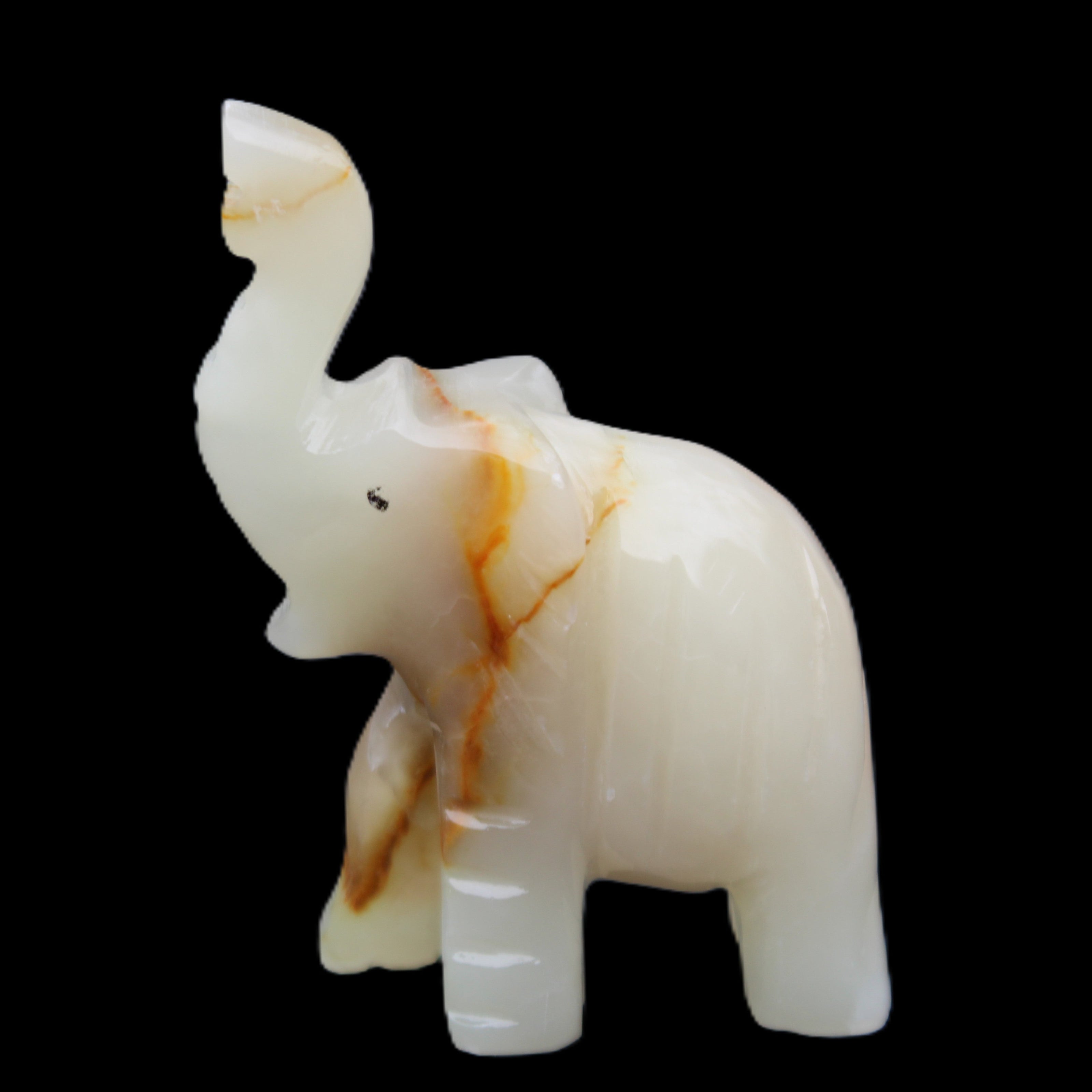 Afghan Jade hand-carved Elephant 73*35*113mm 271g in sunlight - Rocks and Things Store