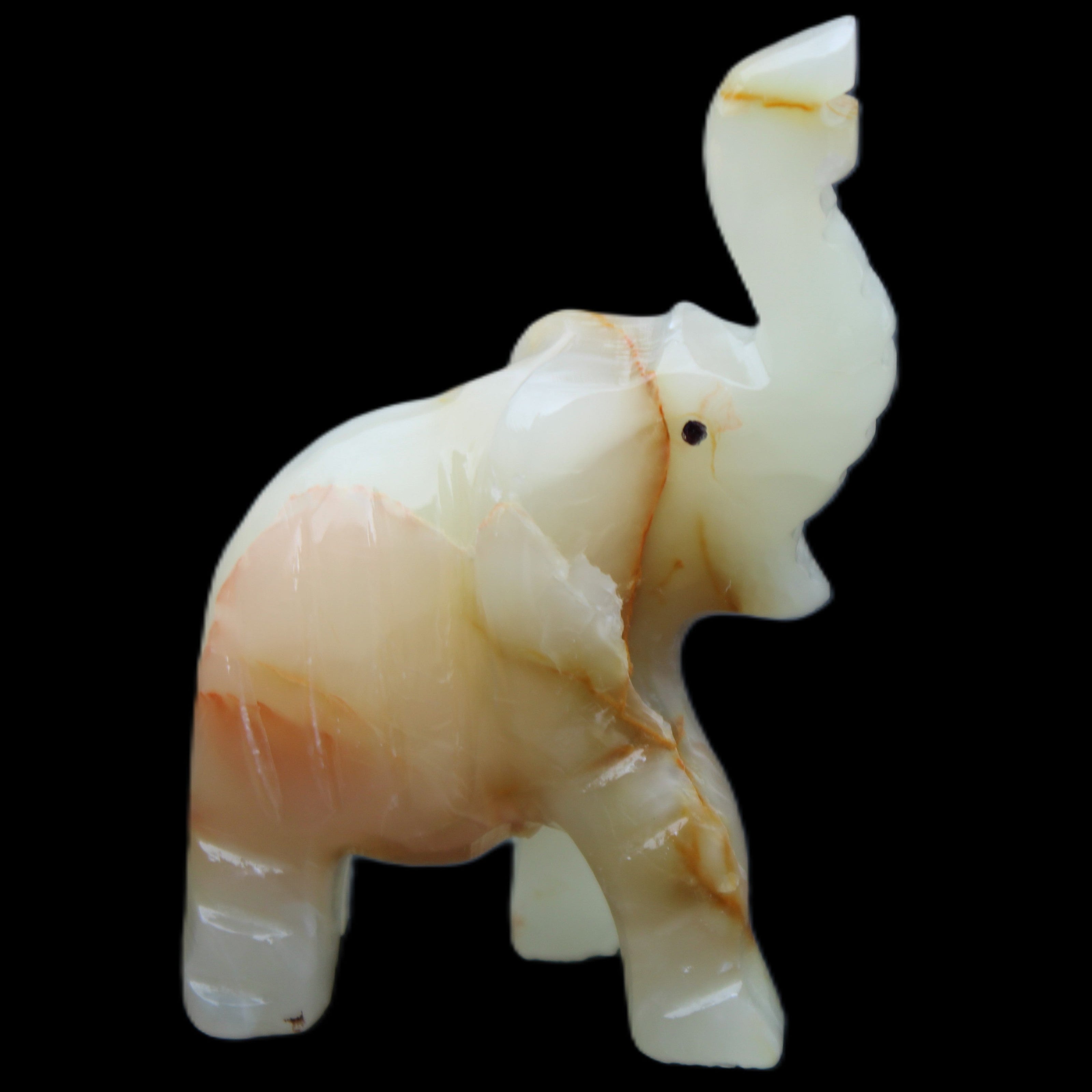 Afghan Jade hand-carved Elephant 73*35*113mm 271g in sunlight - Rocks and Things Store