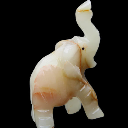 Afghan Jade hand-carved Elephant 73*35*113mm 271g in sunlight - Rocks and Things Store