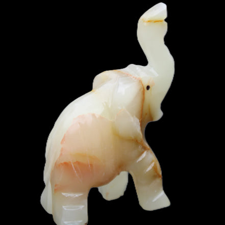 Afghan Jade hand-carved Elephant 73*35*113mm 271g in sunlight - Rocks and Things Store