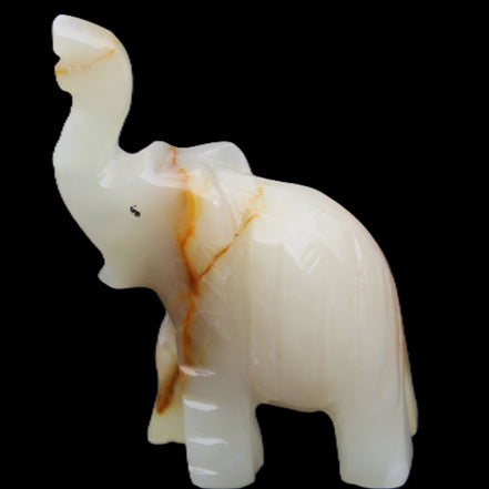 Afghan Jade hand-carved Elephant 73*35*113mm 271g in sunlight - Rocks and Things Store
