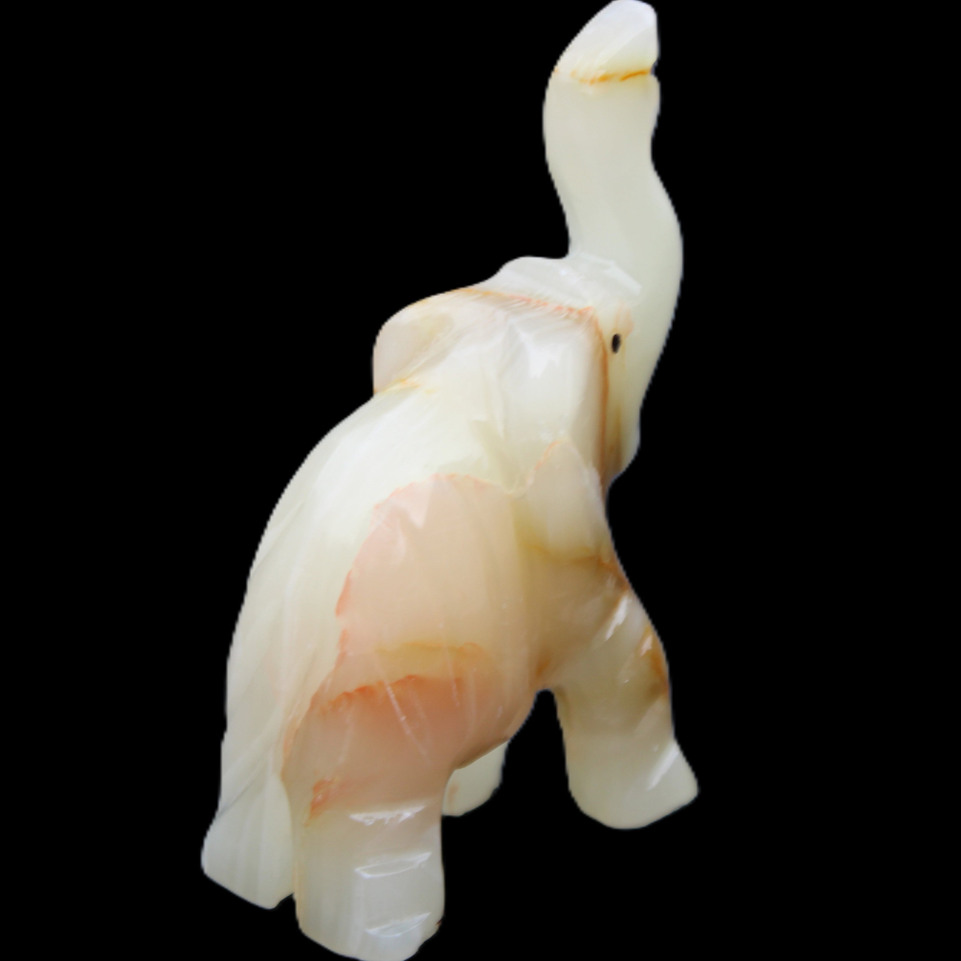Afghan Jade hand-carved Elephant 73*35*113mm 271g in sunlight - Rocks and Things Store