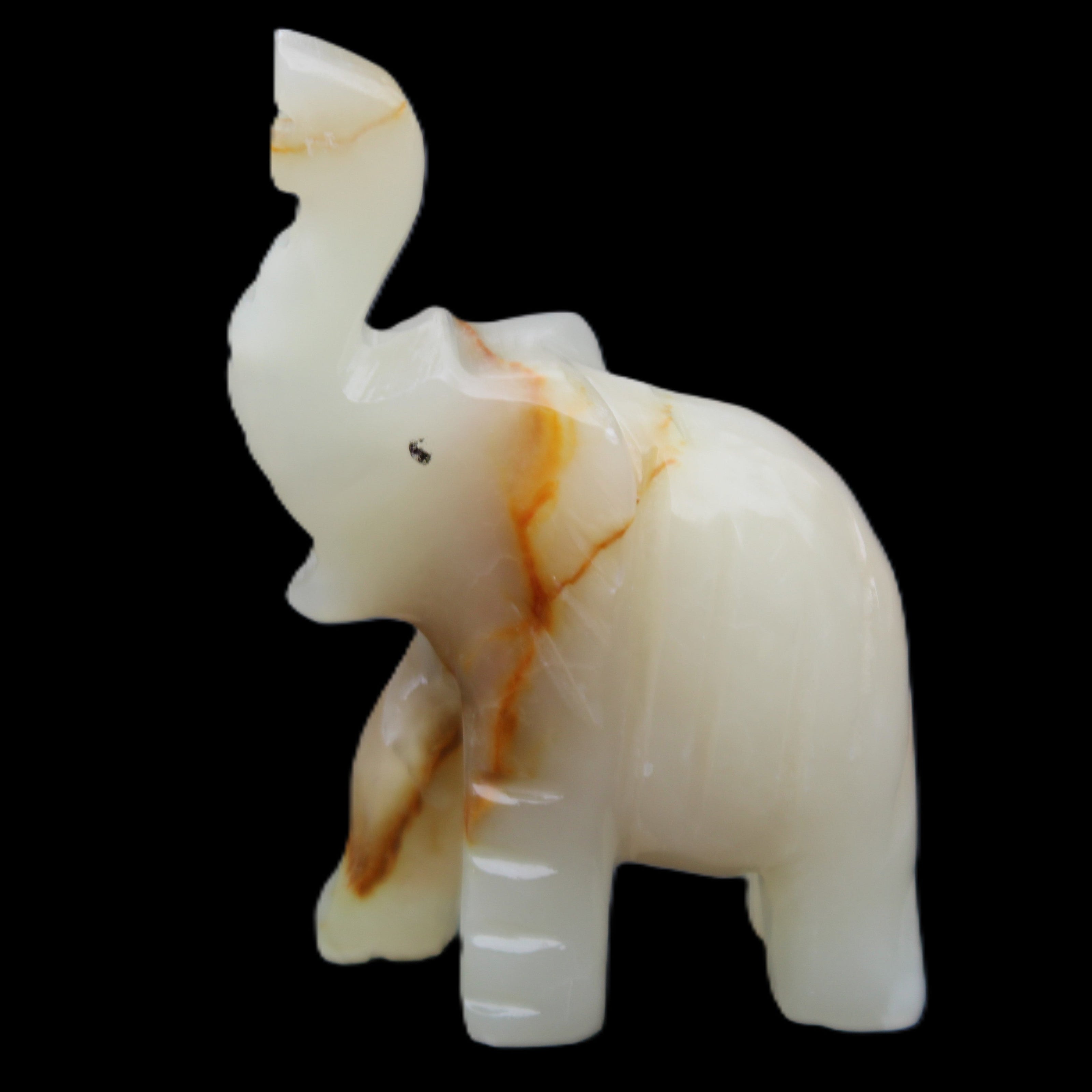 Afghan Jade hand-carved Elephant 73*35*113mm 271g in sunlight - Rocks and Things Store