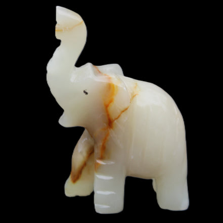 Afghan Jade hand-carved Elephant 73*35*113mm 271g in sunlight - Rocks and Things Store