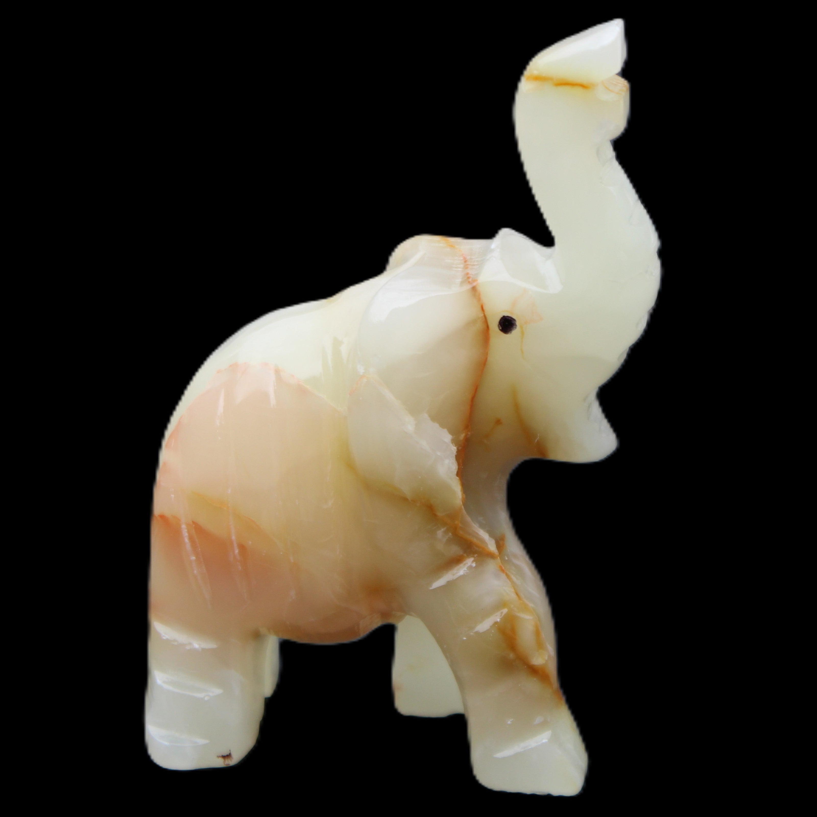 Afghan Jade hand-carved Elephant 73*35*113mm 271g in sunlight - Rocks and Things Store