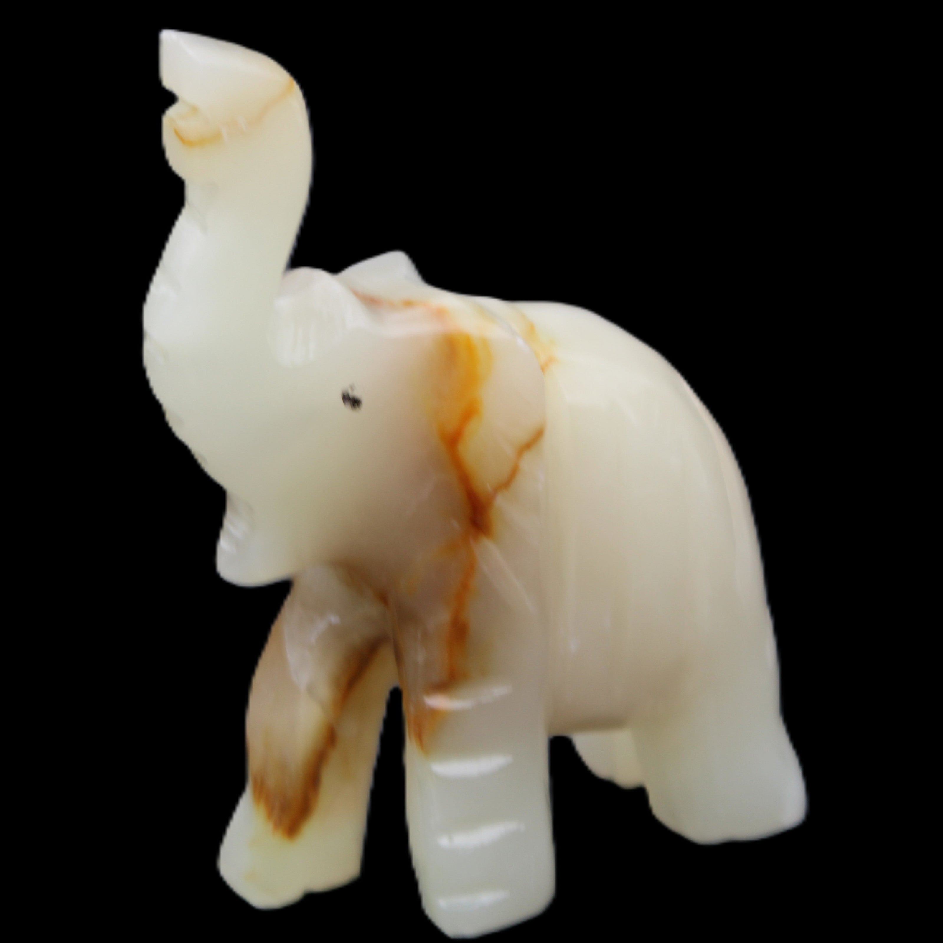 Afghan Jade hand-carved Elephant 73*35*113mm 271g in sunlight - Rocks and Things Store