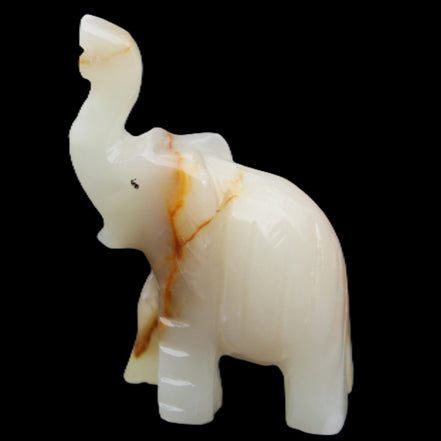 Afghan Jade hand-carved Elephant 73*35*113mm 271g in sunlight - Rocks and Things Store