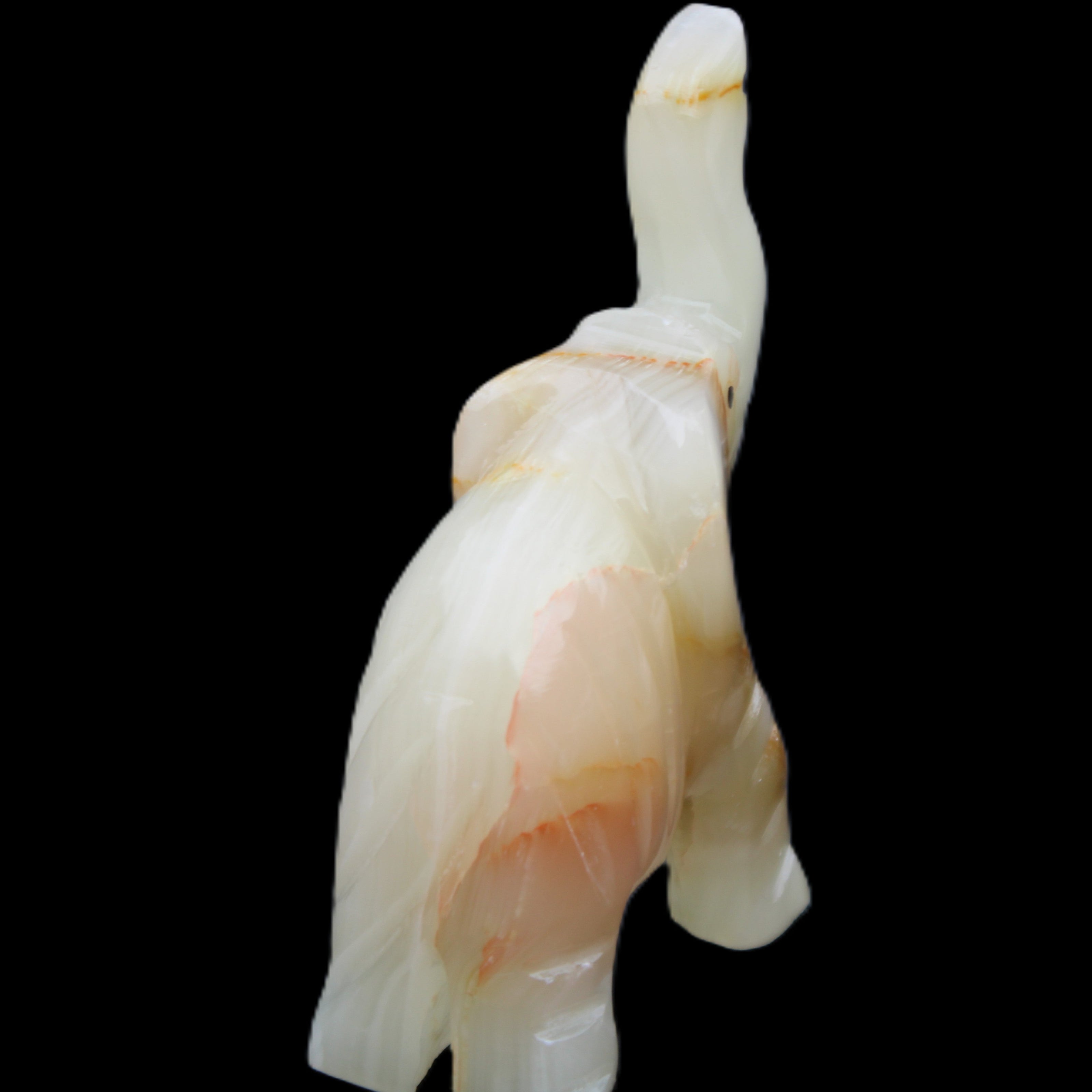 Afghan Jade hand-carved Elephant 73*35*113mm 271g in sunlight - Rocks and Things Store