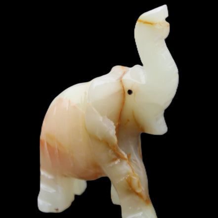 Afghan Jade hand-carved Elephant 73*35*113mm 271g in sunlight - Rocks and Things Store