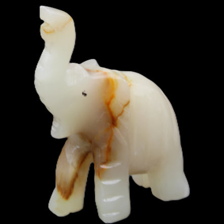 Afghan Jade hand-carved Elephant 73*35*113mm 271g in sunlight - Rocks and Things Store