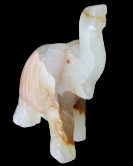 Afghan Jade hand-carved Elephant 73*35*113mm 271g in sunlight - Rocks and Things Store
