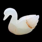 Afghan Jade hand-carved Swan 100*35*82mm 295g in sunlight - Rocks and Things Store