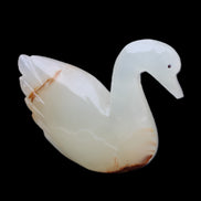 Afghan Jade hand-carved Swan 100*35*82mm 295g in sunlight - Rocks and Things Store