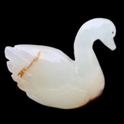 Afghan Jade hand-carved Swan 100*35*82mm 295g in sunlight - Rocks and Things Store