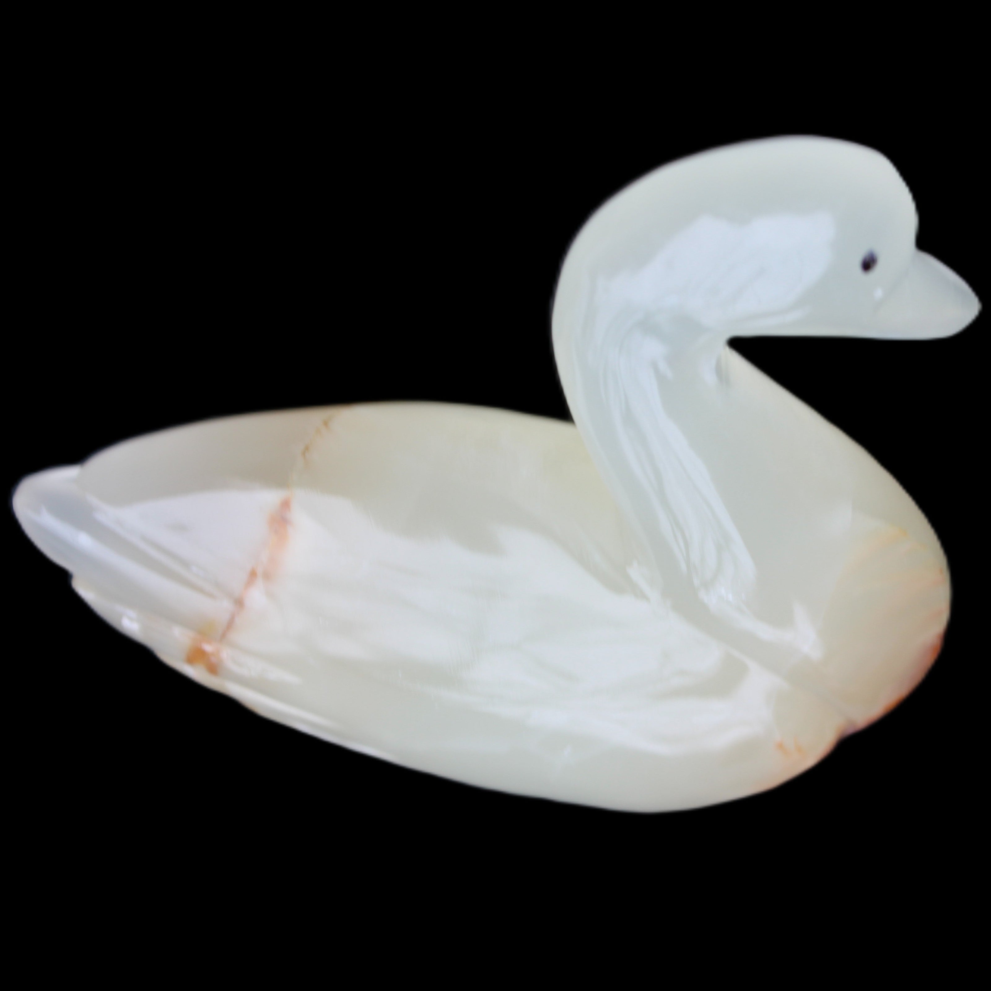 Afghan Jade hand-carved Swan 100*35*82mm 295g in sunlight - Rocks and Things Store