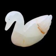 Afghan Jade hand-carved Swan 100*35*82mm 295g in sunlight - Rocks and Things Store