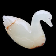 Afghan Jade hand-carved Swan 100*35*82mm 295g in sunlight - Rocks and Things Store