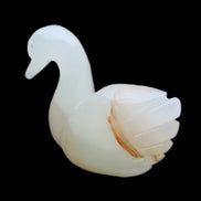 Afghan Jade hand-carved Swan 100*35*82mm 295g in sunlight - Rocks and Things Store