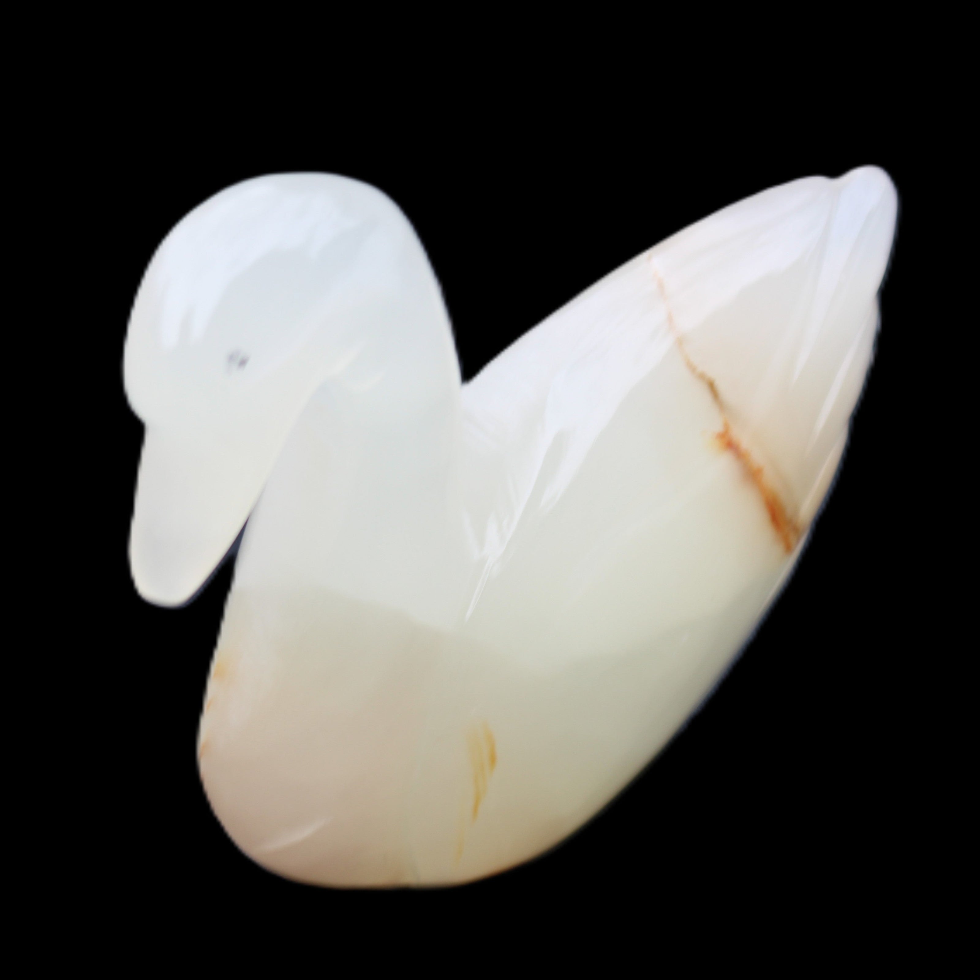Afghan Jade hand-carved Swan 100*35*82mm 295g in sunlight - Rocks and Things Store