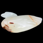 Afghan Jade hand-carved Swan 100*35*82mm 295g in sunlight - Rocks and Things Store