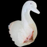 Afghan Jade hand-carved Swan 100*35*82mm 295g in sunlight - Rocks and Things Store