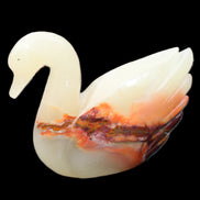 Afghan Jade hand-carved Swan 103*32*85mm 328g in sunlight - Rocks and Things Store