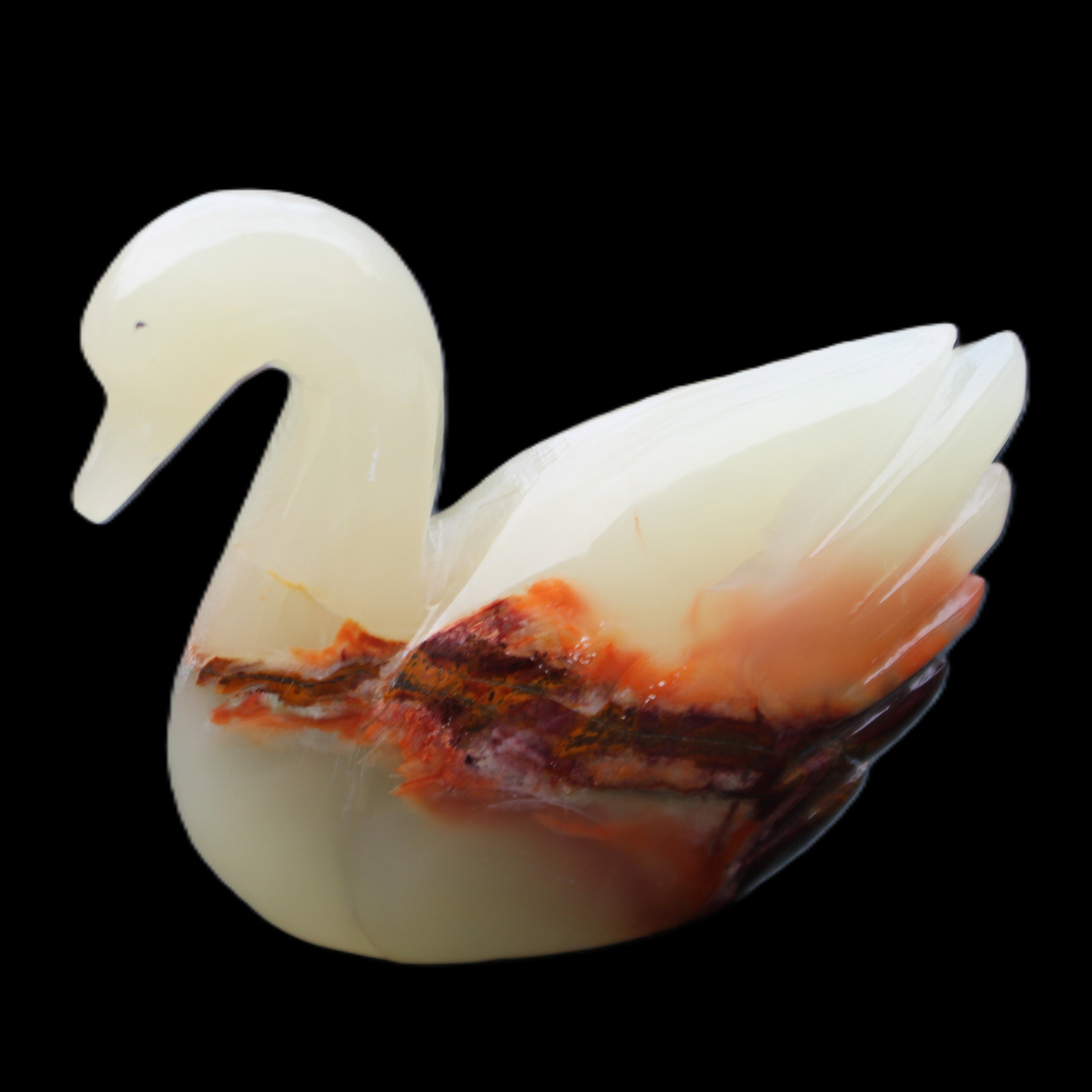 Afghan Jade hand-carved Swan 103*32*85mm 328g in sunlight - Rocks and Things Store