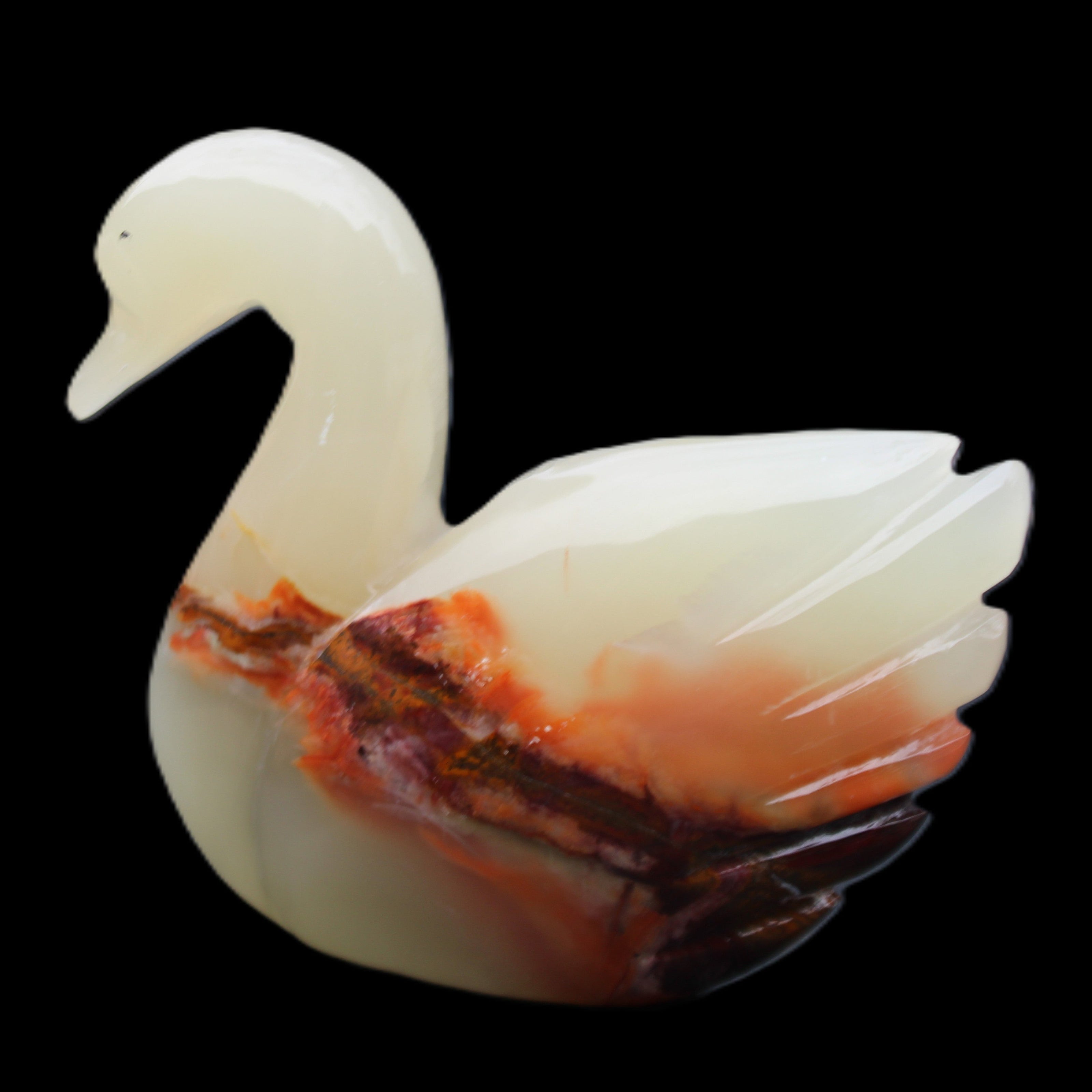 Afghan Jade hand-carved Swan 103*32*85mm 328g in sunlight - Rocks and Things Store