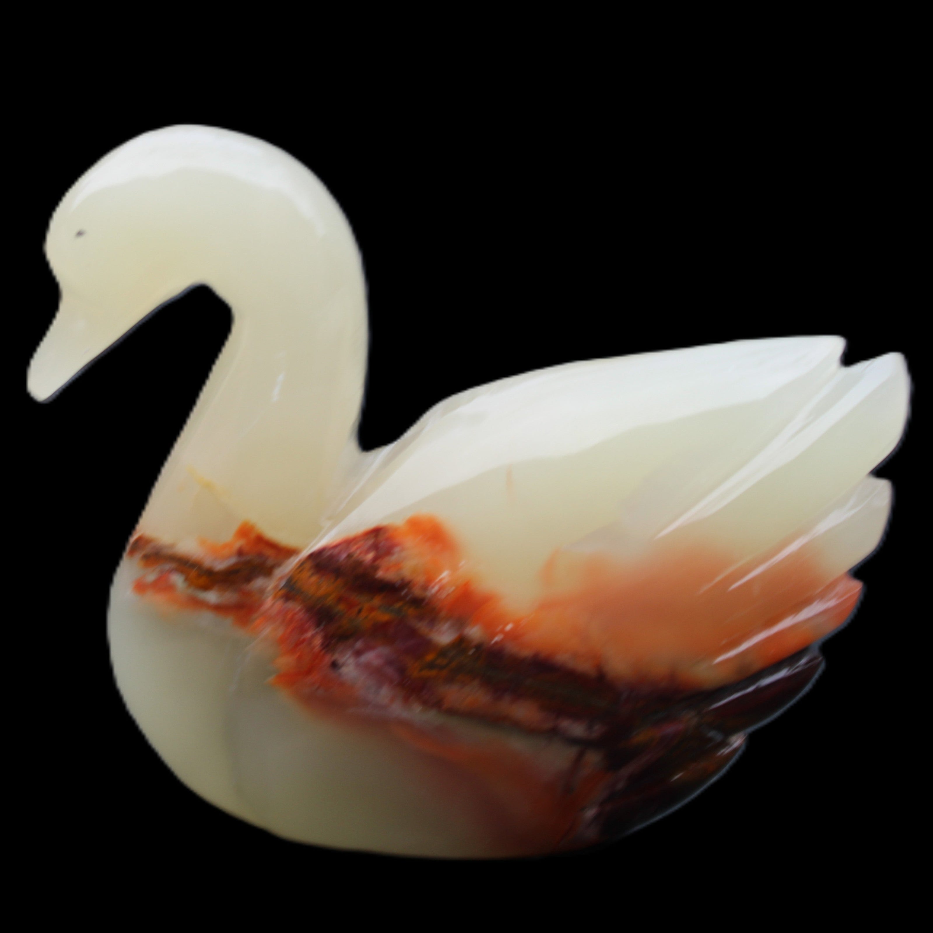 Afghan Jade hand-carved Swan 103*32*85mm 328g in sunlight - Rocks and Things Store