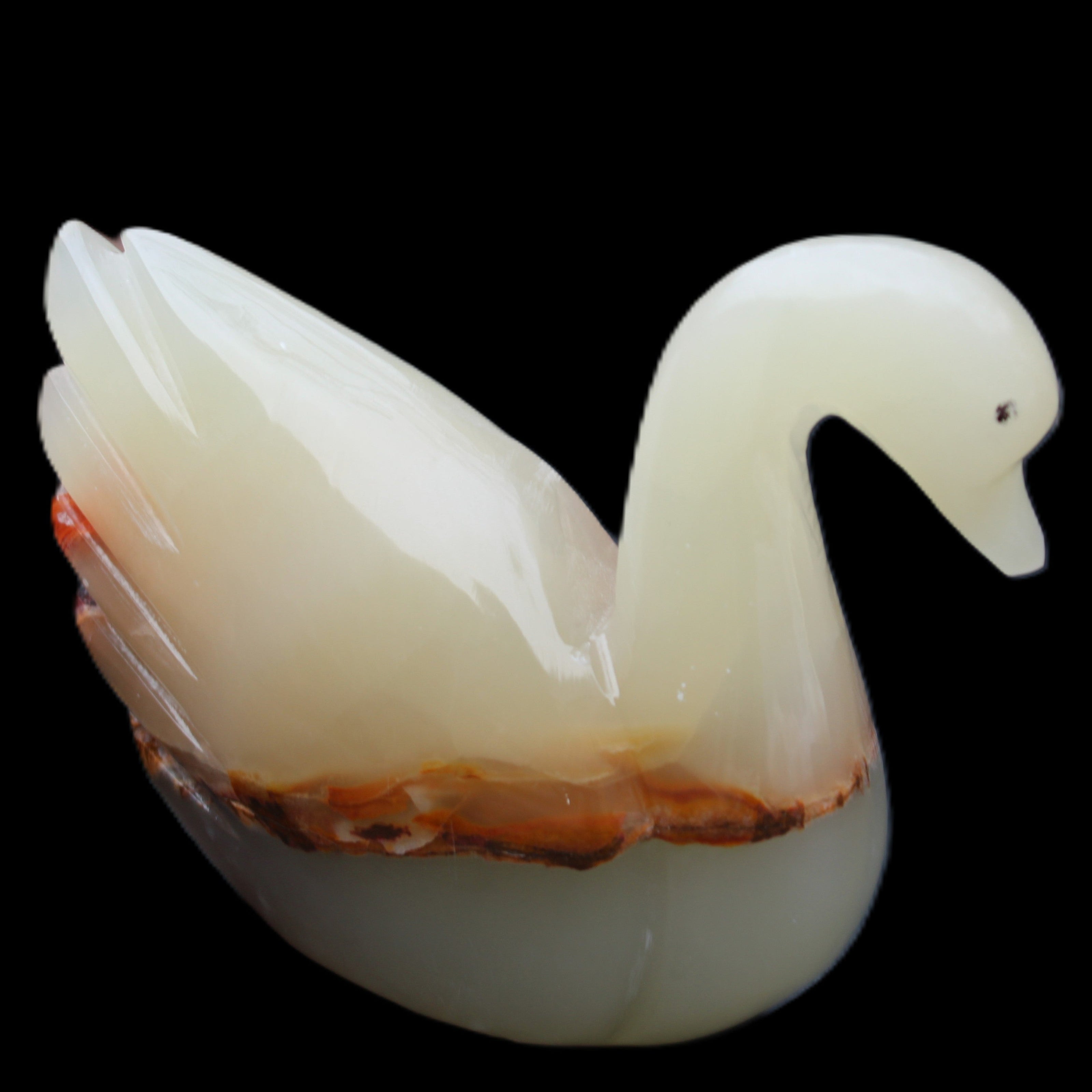 Afghan Jade hand-carved Swan 103*32*85mm 328g in sunlight - Rocks and Things Store