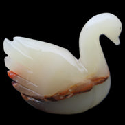 Afghan Jade hand-carved Swan 103*32*85mm 328g in sunlight - Rocks and Things Store