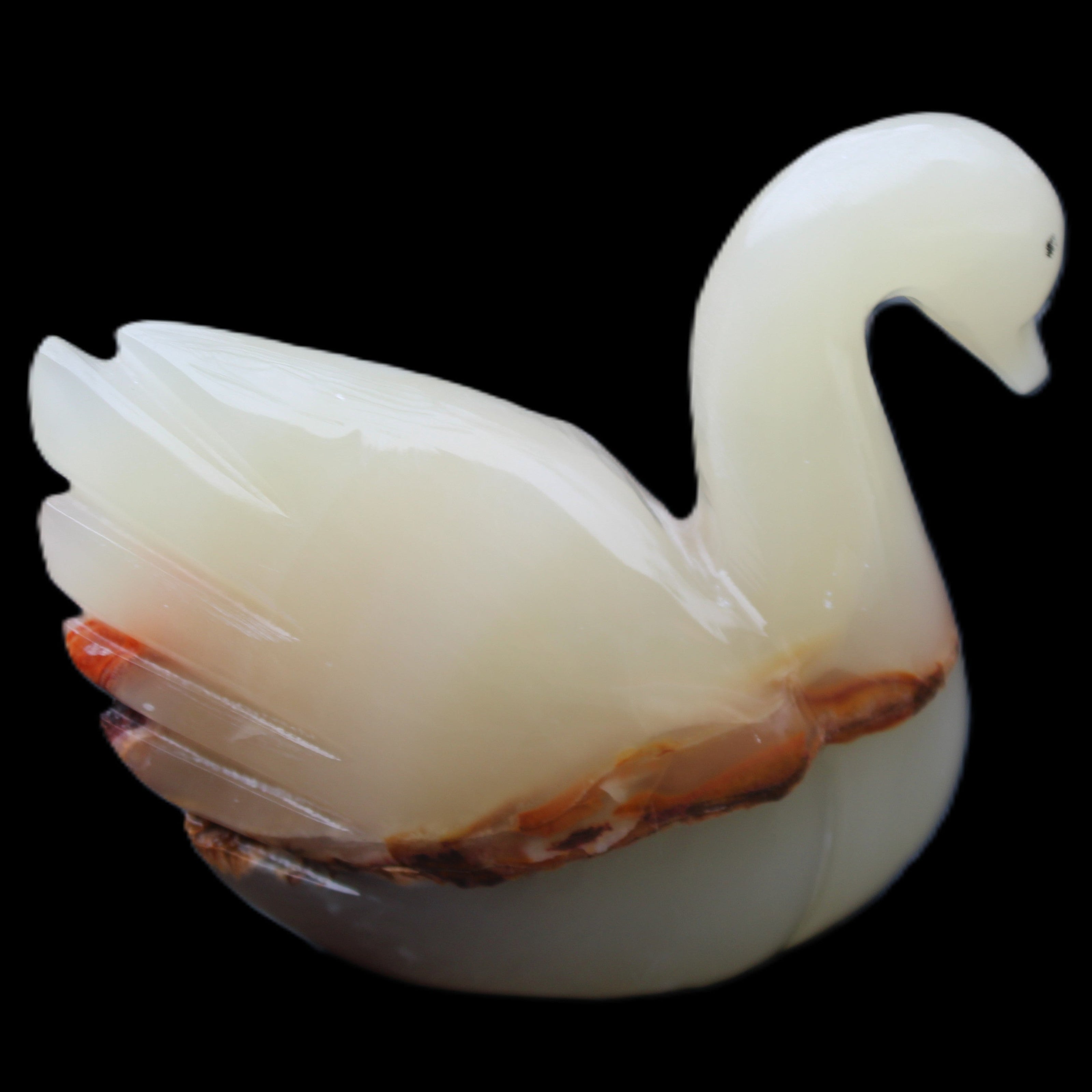Afghan Jade hand-carved Swan 103*32*85mm 328g in sunlight - Rocks and Things Store