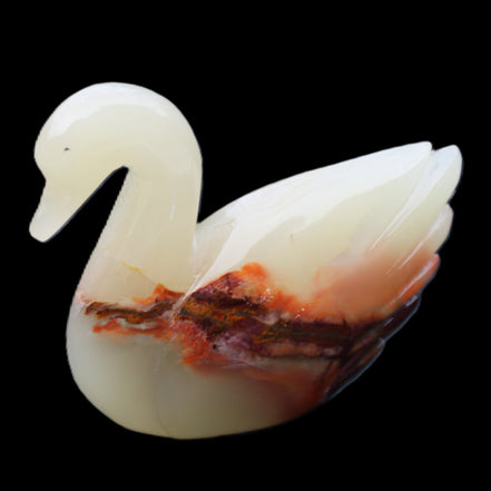 Afghan Jade hand-carved Swan 103*32*85mm 328g in sunlight - Rocks and Things Store