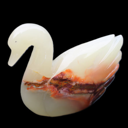 Afghan Jade hand-carved Swan 103*32*85mm 328g in sunlight - Rocks and Things Store