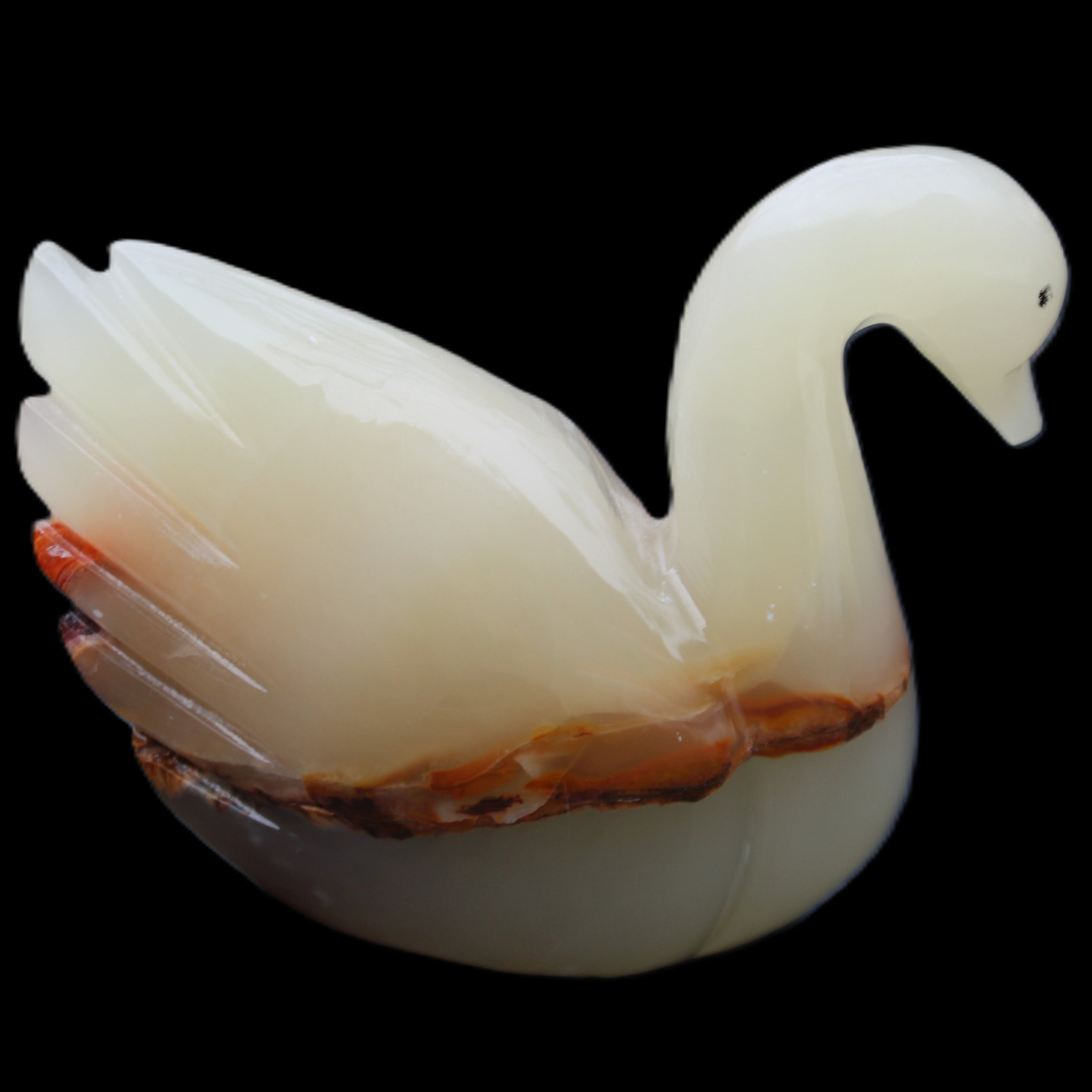 Afghan Jade hand-carved Swan 103*32*85mm 328g in sunlight - Rocks and Things Store