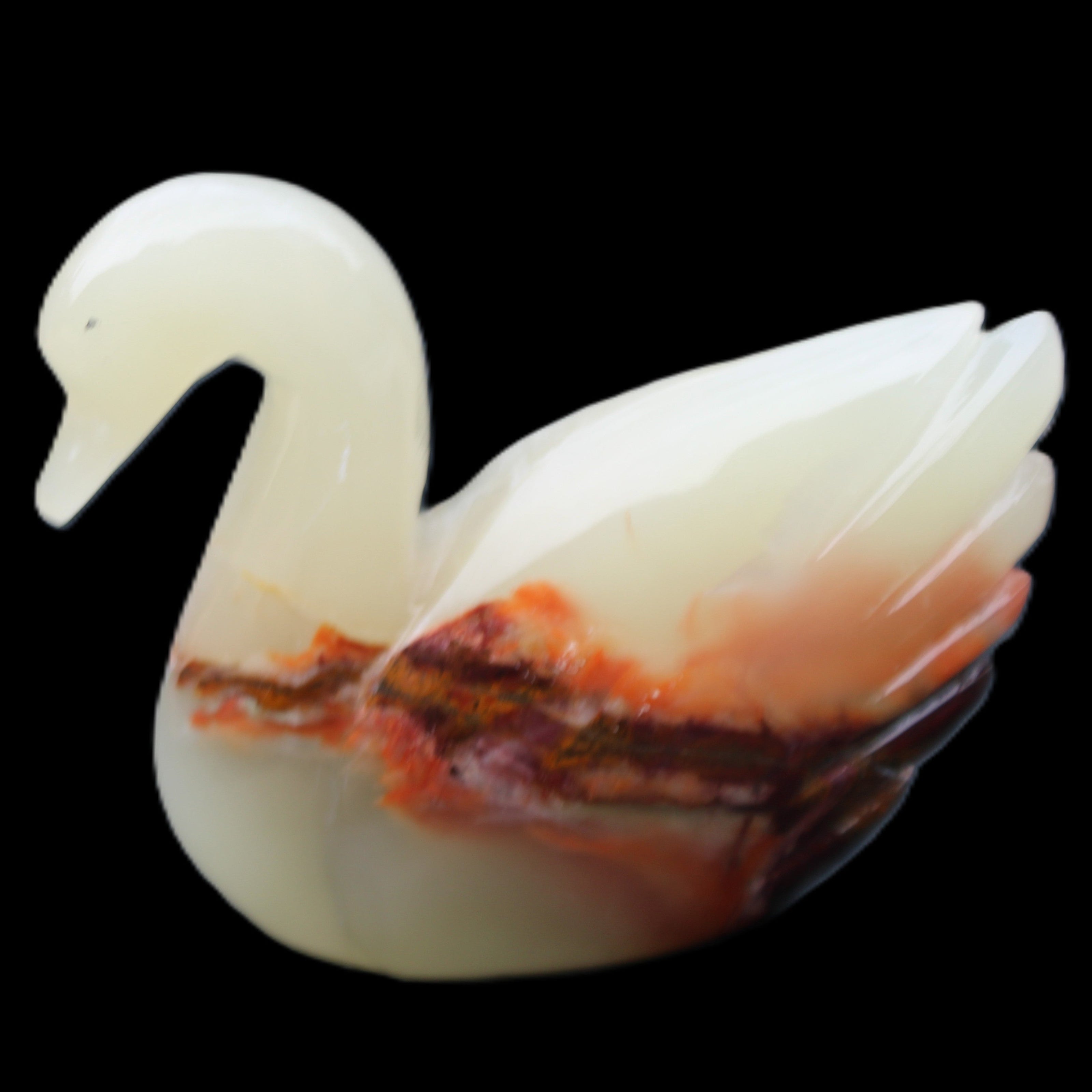 Afghan Jade hand-carved Swan 103*32*85mm 328g in sunlight - Rocks and Things Store