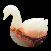 Afghan Jade hand-carved Swan 103*32*85mm 328g in sunlight - Rocks and Things Store