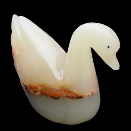 Afghan Jade hand-carved Swan 103*32*85mm 328g in sunlight - Rocks and Things Store