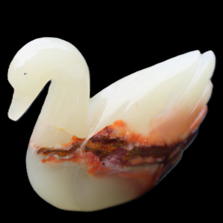 Afghan Jade hand-carved Swan 103*32*85mm 328g in sunlight - Rocks and Things Store