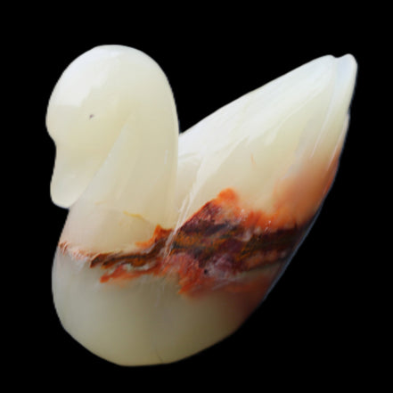 Afghan Jade hand-carved Swan 103*32*85mm 328g in sunlight - Rocks and Things Store