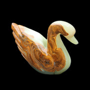 Afghan Jade hand-carved Swan 103*33*76mm 309g in sunlight - Rocks and Things Store