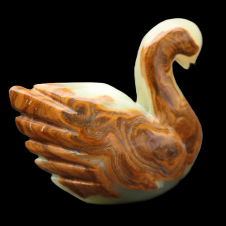 Afghan Jade hand-carved Swan 103*33*76mm 309g in sunlight - Rocks and Things Store