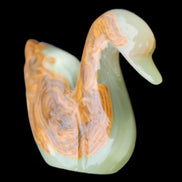 Afghan Jade hand-carved Swan 103*33*76mm 309g in sunlight - Rocks and Things Store