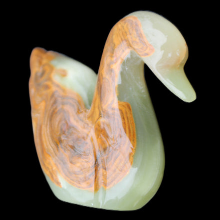 Afghan Jade hand-carved Swan 103*33*76mm 309g in sunlight - Rocks and Things Store