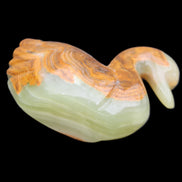 Afghan Jade hand-carved Swan 103*33*76mm 309g in sunlight - Rocks and Things Store