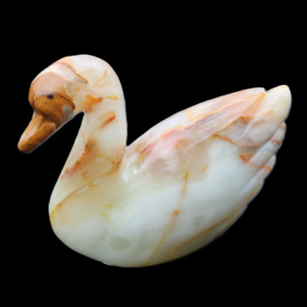 Afghan Jade hand-carved Swan 103*31*86mm 317g in sunlight - Rocks and Things Store