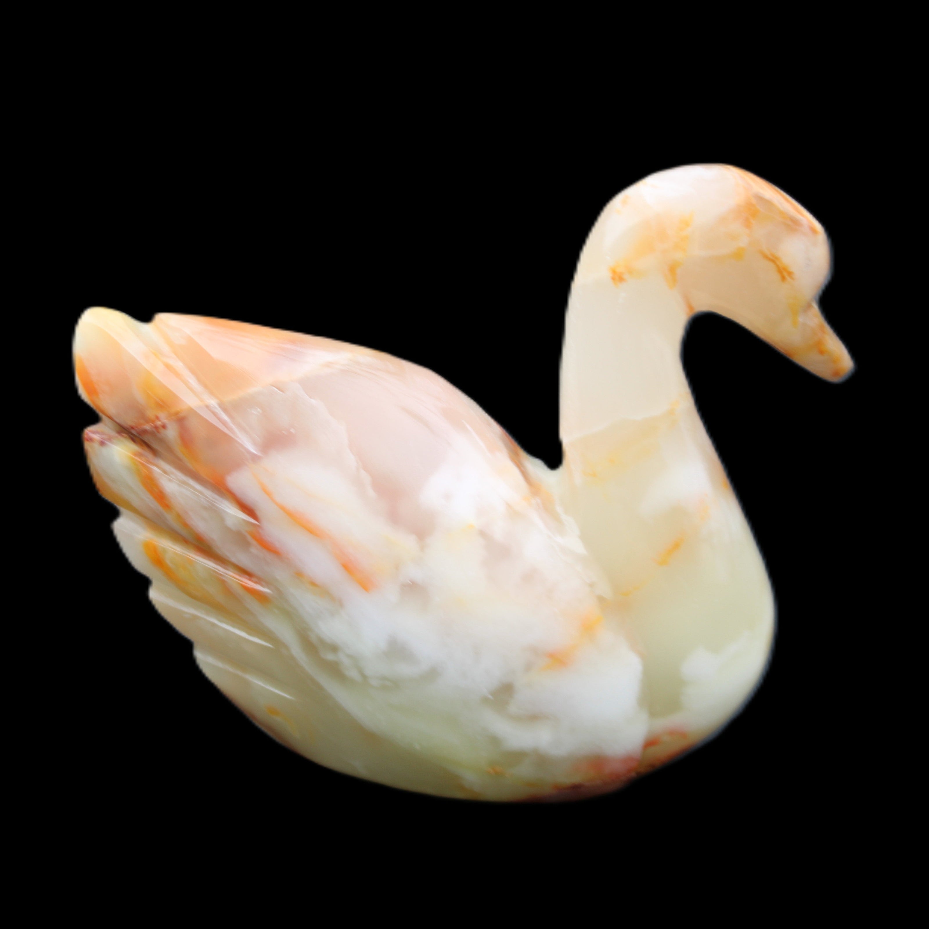 Afghan Jade hand-carved Swan 103*31*86mm 317g in sunlight - Rocks and Things Store