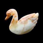 Afghan Jade hand-carved Swan 103*31*86mm 317g in sunlight - Rocks and Things Store